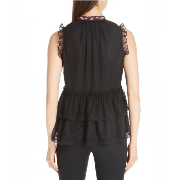 Kate Spade Camelia Embroidered Lace Floral Shirt - Picture 2 of 10